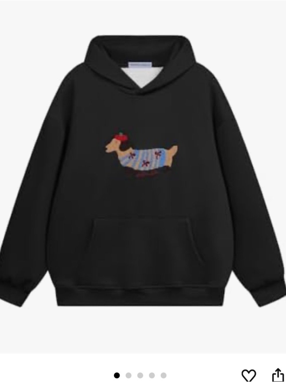 Aelfric Eden Cartoon Dog Hoodie medium NWOT
